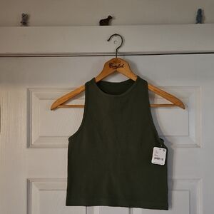 Intimately Free People Olive Green Tank Top Crop M